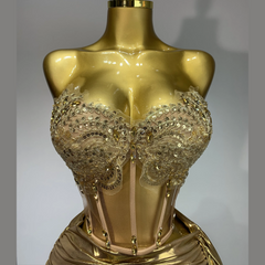 Malu - Strapless Rhinestone Dress