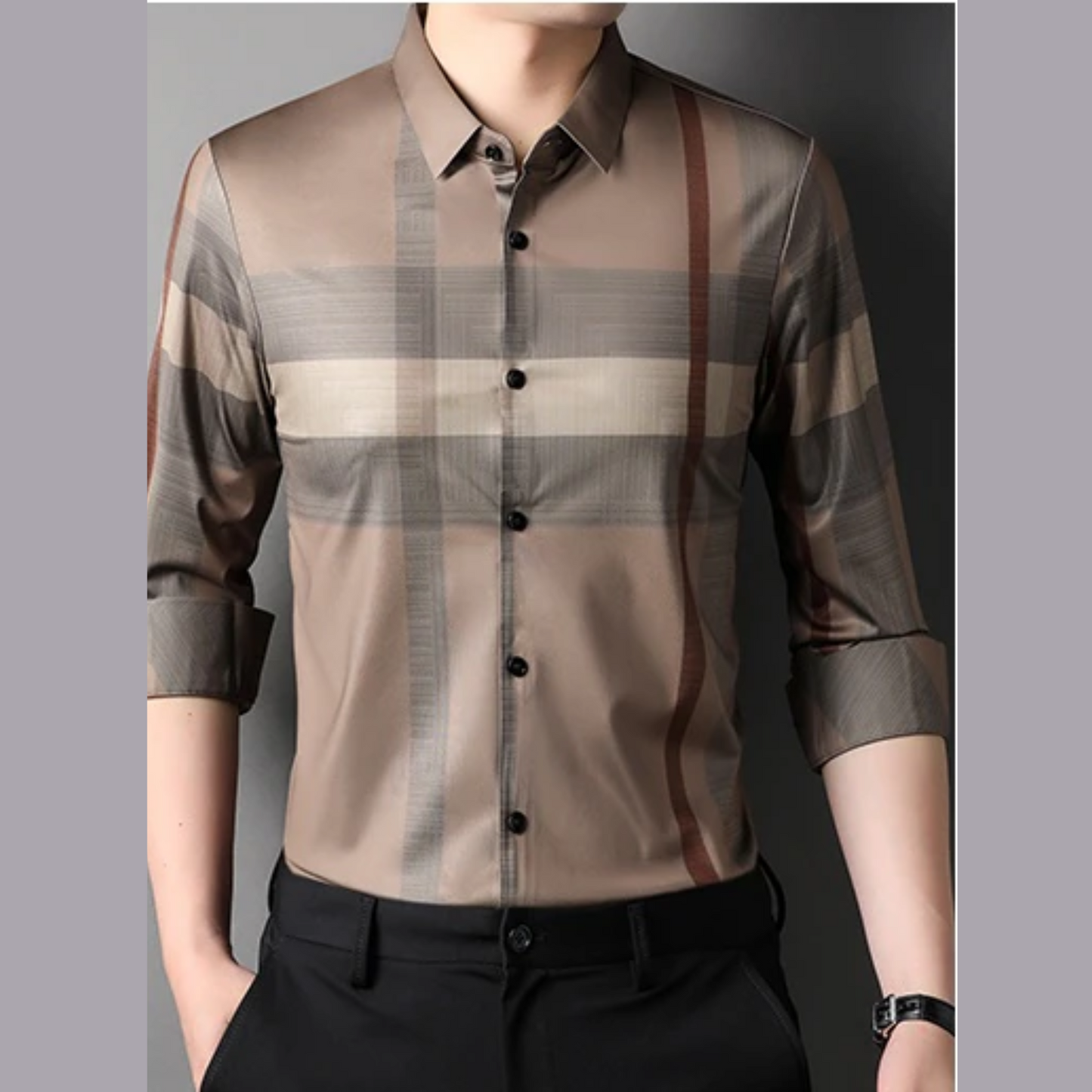 Chris - Checked Pattern Button Up Shirt