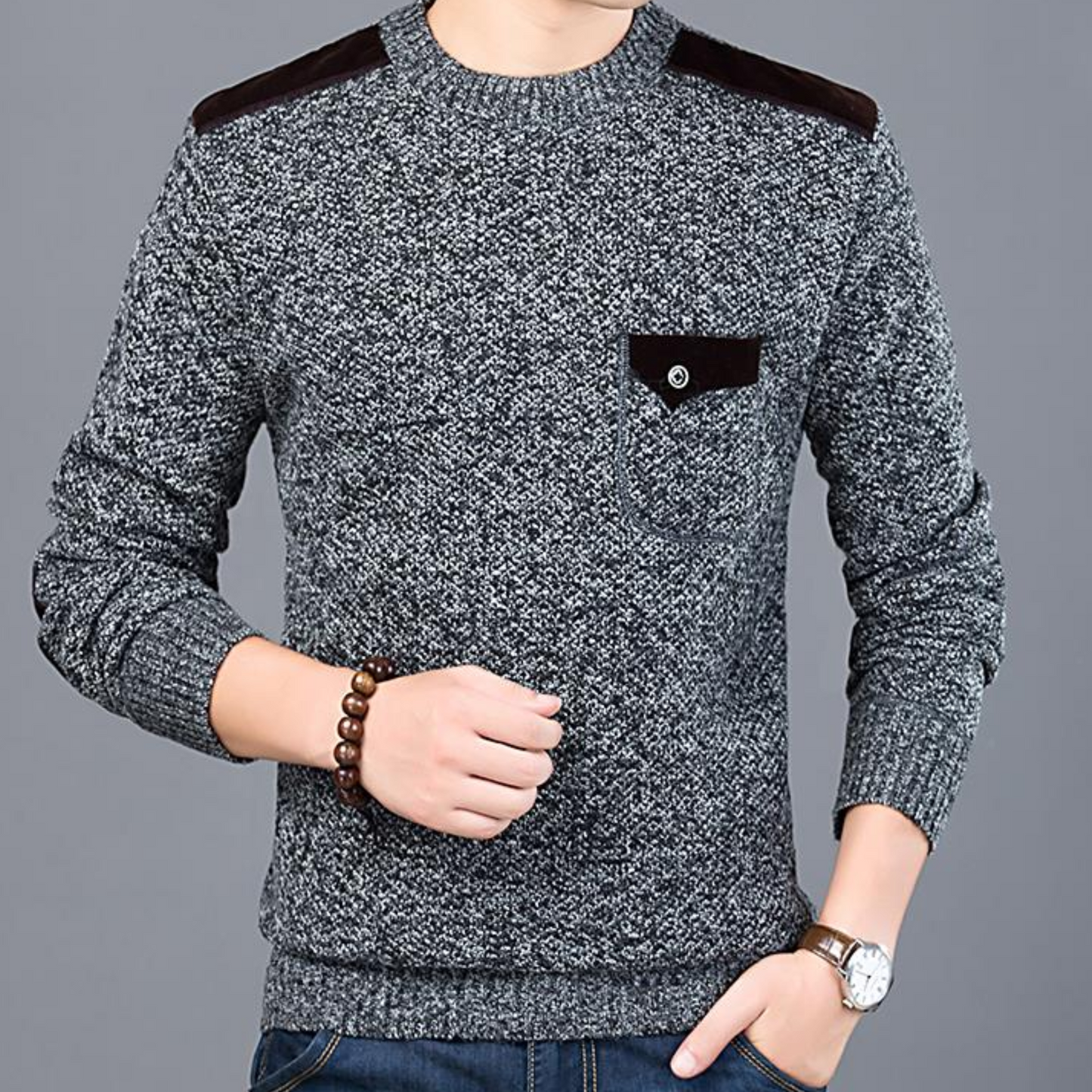 Michael -  Knitted Pullover Long-Sleeve Sweater