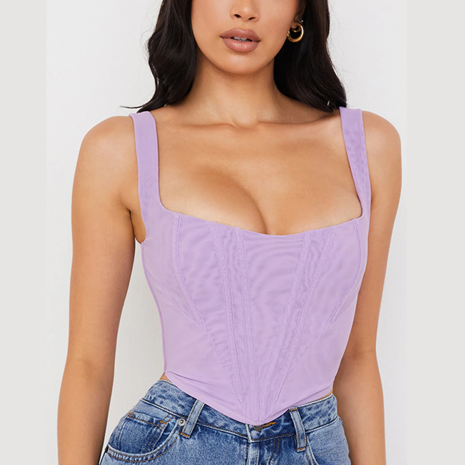 Lavender bustier top hotsell