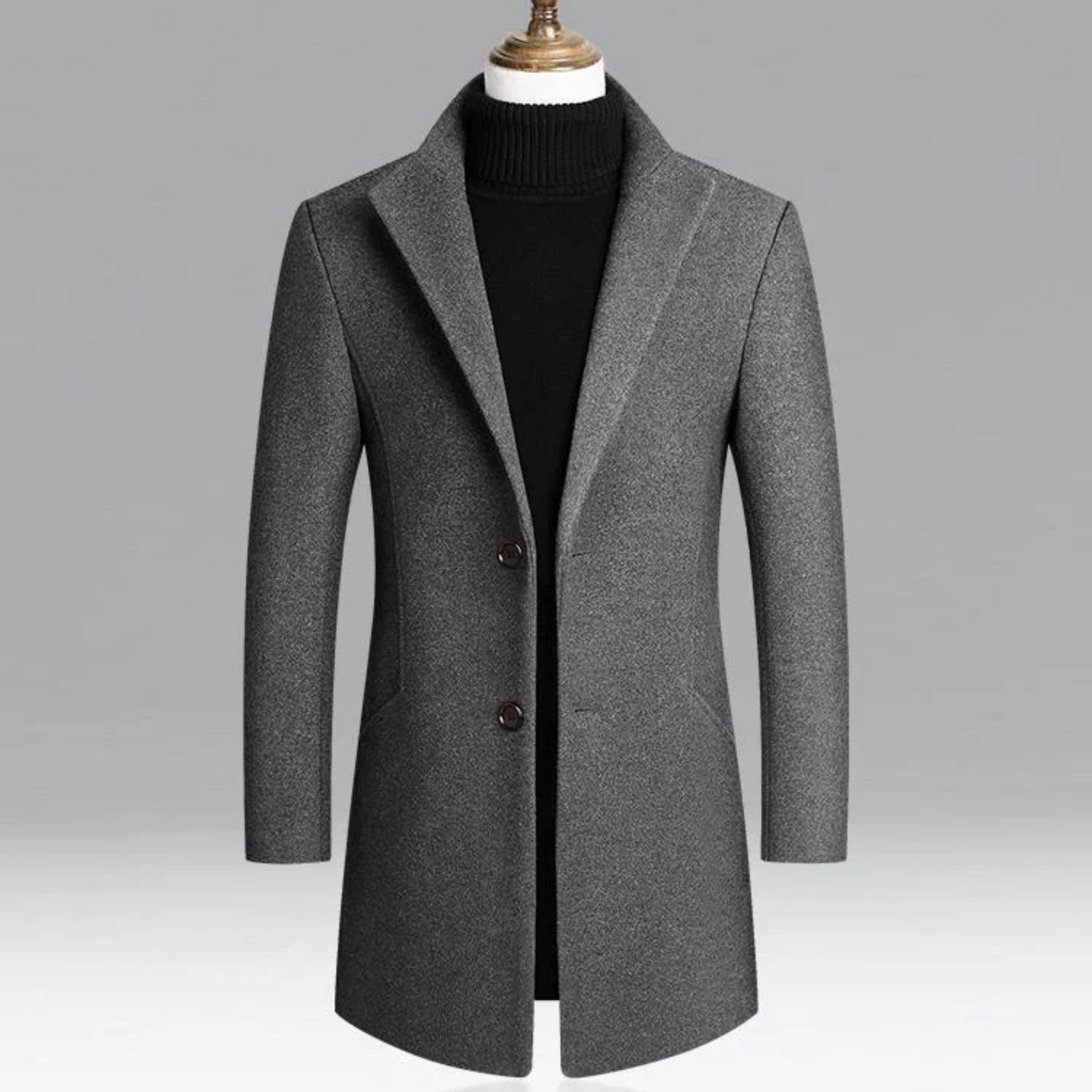 Raphael - Men's Single Breasted Wool Coat