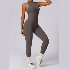 Kendall - Open-Back Zip Active Jumpsuit