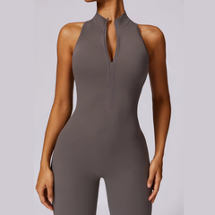 Kendall - Open-Back Zip Active Jumpsuit