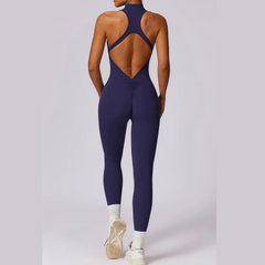 Kendall - Open-Back Zip Active Jumpsuit