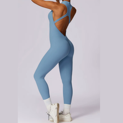Kendall - Open-Back Zip Active Jumpsuit