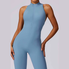 Kendall - Open-Back Zip Active Jumpsuit