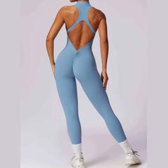 Kendall - Open-Back Zip Active Jumpsuit