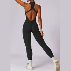 Kendall - Open-Back Zip Active Jumpsuit
