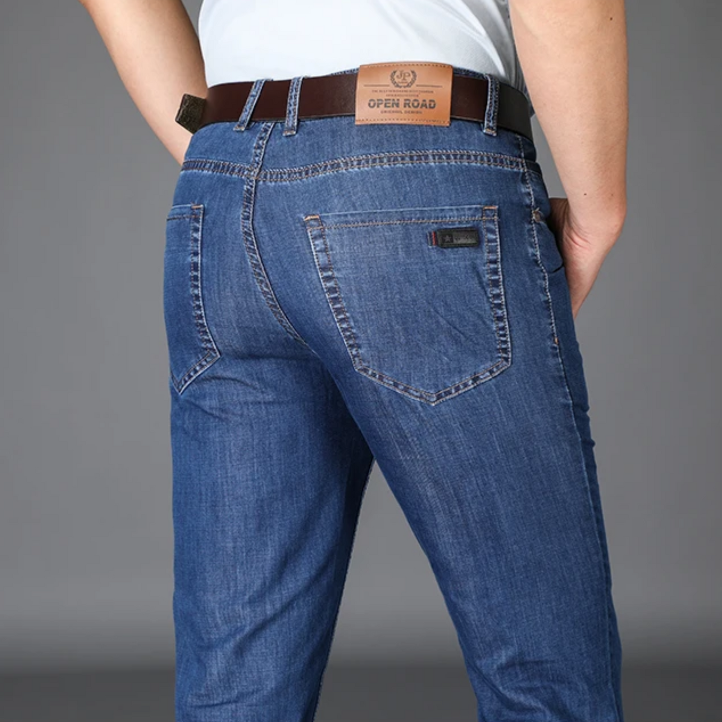Koen - Light Wash Straight Cut Denim Jeans