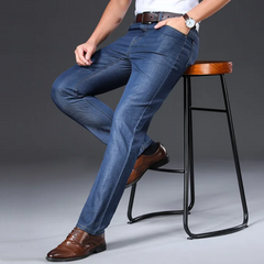 Mason - Mid Waist Straight Cut Denim Jeans