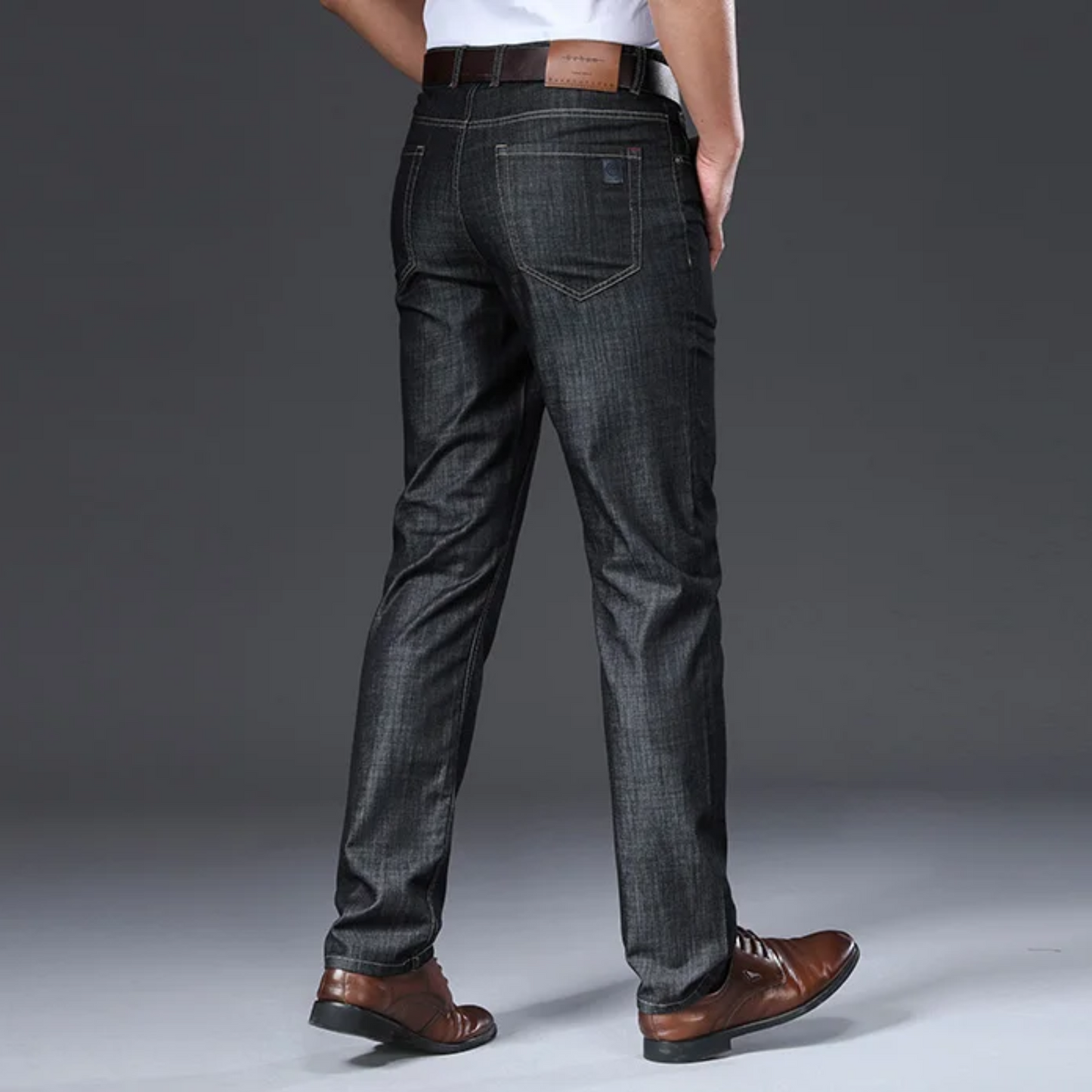 Mason - Mid Waist Straight Cut Denim Jeans