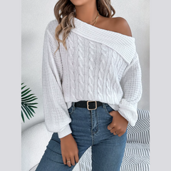 Maryn - Off Shoulder Long Sleeve Sweater