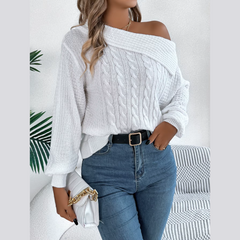 Maryn - Off Shoulder Long Sleeve Sweater