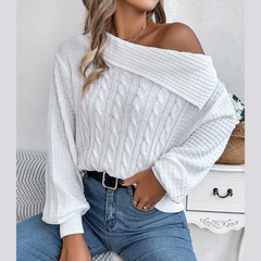 Maryn - Off Shoulder Long Sleeve Sweater