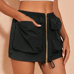 Remi - Zip Front Cargo Skirt