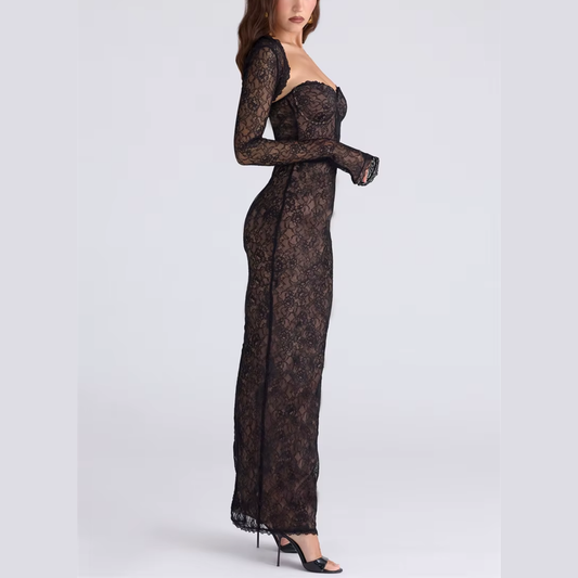 Sabrina - Lace Long Sleeve Gown