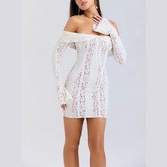 Thalia - Lace Off Shoulder Bodycon Dress