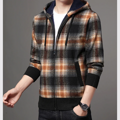 Rolando - Men's Casual Plaid Hooded Jacket