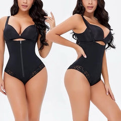 Zip Front Bodysuit With Adjustable Straps - Model Mannequin