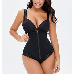 Zip Front Bodysuit With Adjustable Straps - Model Mannequin