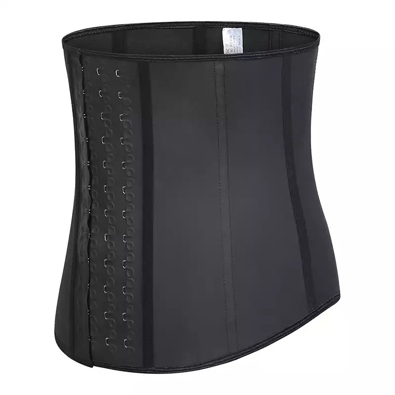 Latex Vest Waist Cincher Style 28-Black-32