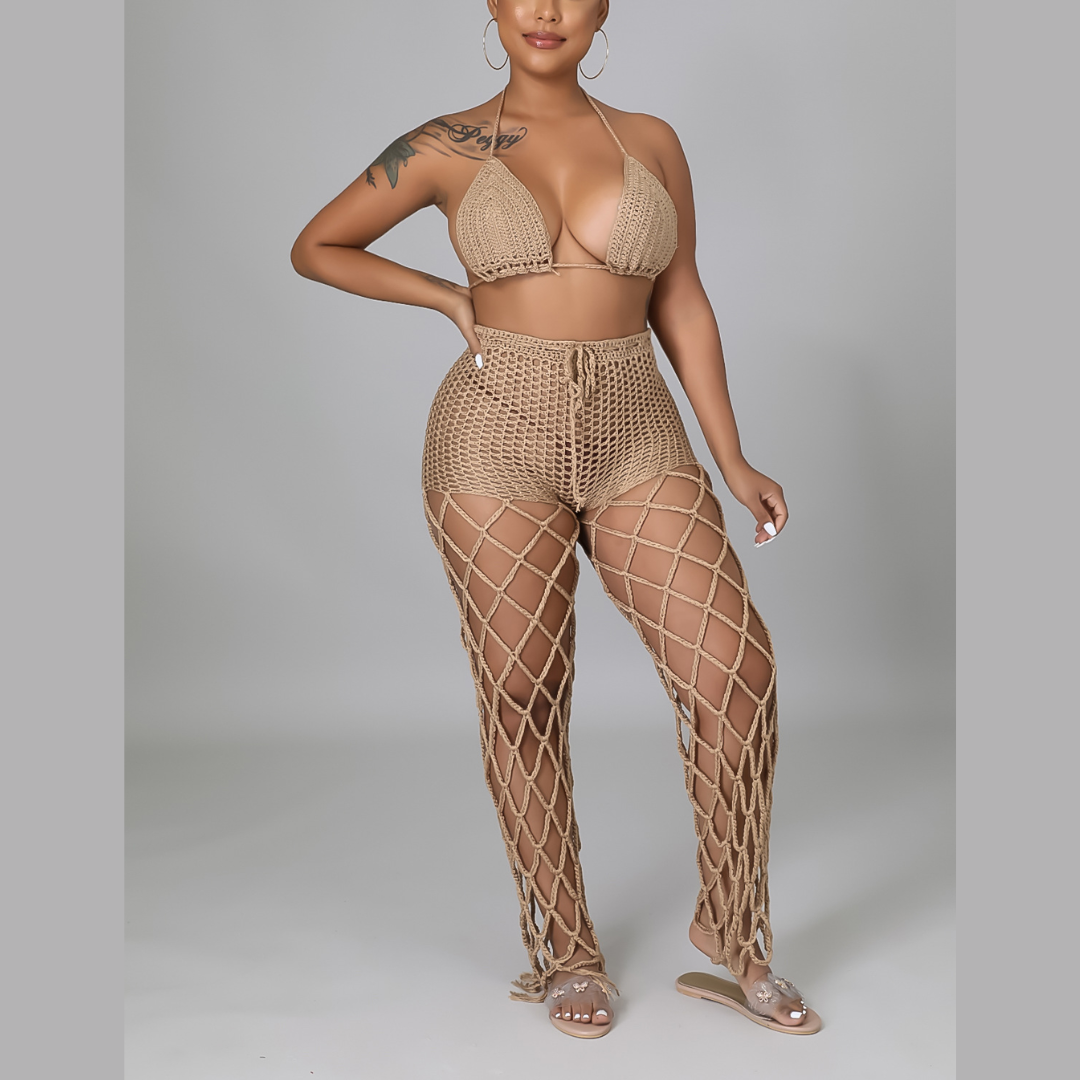 Two Piece Knitted Crochet Set - Model Mannequin