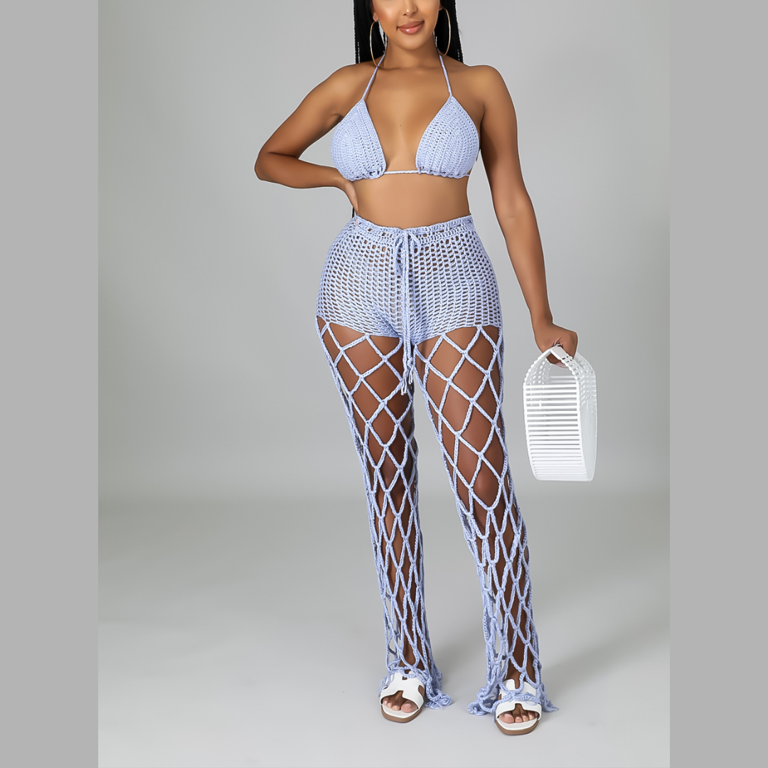 Two Piece Knitted Crochet Set - Model Mannequin