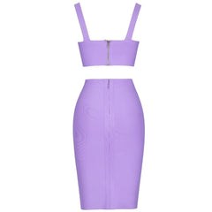 Stephanie - Lilac Two Piece Skirt Set - Model Mannequin