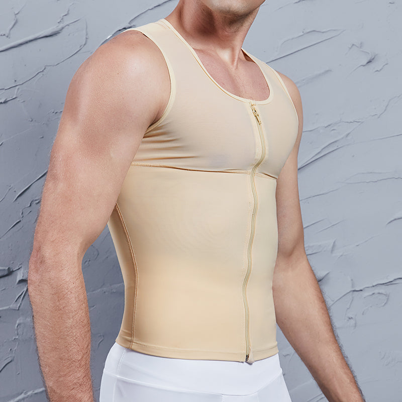 Men’s Zip Front Compression Tank Top - Model Mannequin