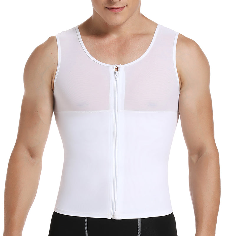 Men’s Zip Front Compression Tank Top - Model Mannequin