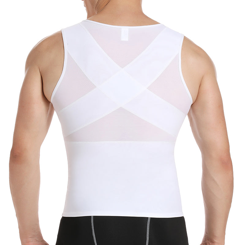 Men’s Zip Front Compression Tank Top - Model Mannequin