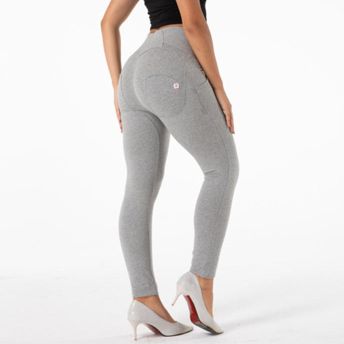 Cheeky Gray High Waist Butt Lift Pants - Model Mannequin
