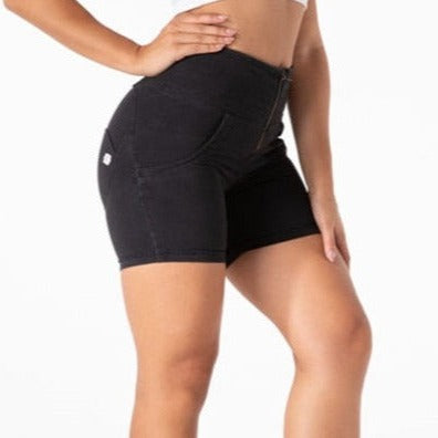 Cheeky Black High Waist Butt Lift Shorts - Model Mannequin