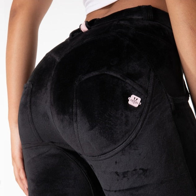 Cheeky Black Velvet Butt Lift Pants