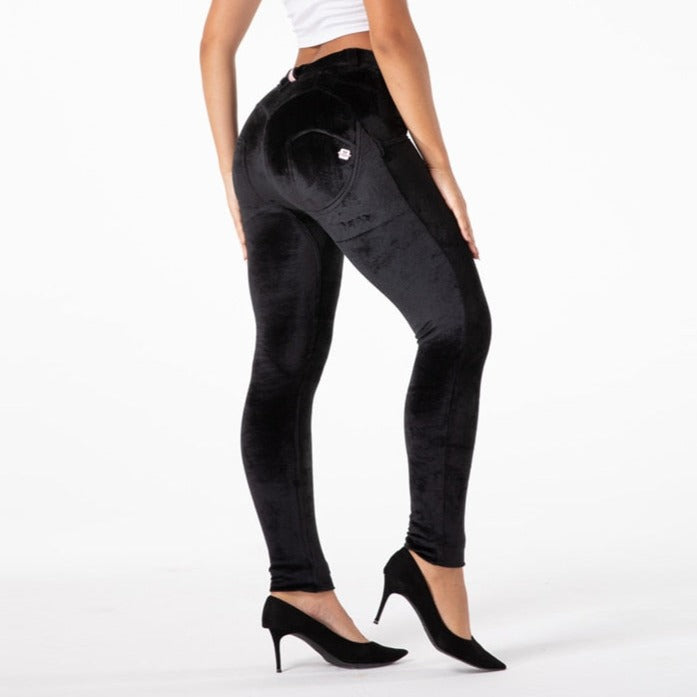 Cheeky Black Velvet Butt Lift Pants - Model Mannequin