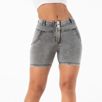 Cheeky Gray Butt Lift Shorts - Model Mannequin