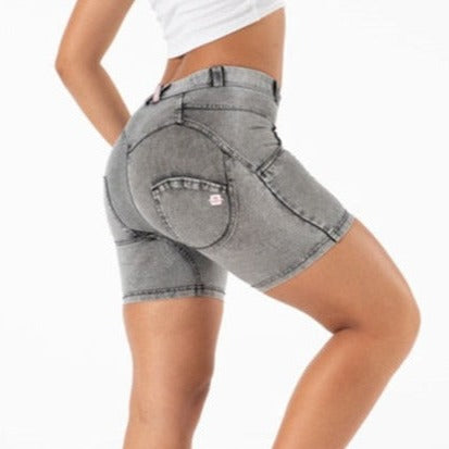 Cheeky Gray Butt Lift Shorts - Model Mannequin