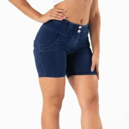 Cheeky Dark Blue Butt Lift Shorts - Model Mannequin