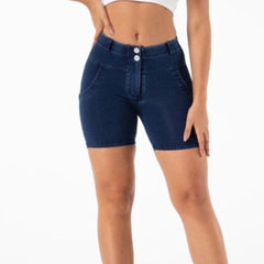 Cheeky Dark Blue Butt Lift Shorts - Model Mannequin