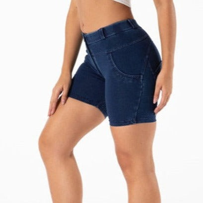 Cheeky Dark Blue Butt Lift Shorts - Model Mannequin